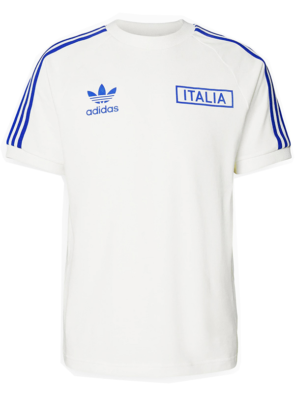 Italy adicolor 3 streifen retro jersey soccer uniform men's white football kit sports top shirt 1978
